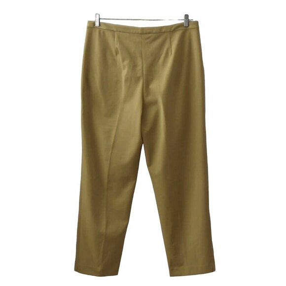 Talbots Petites Stretch Pants Womens Size 14 Beige Tan Made In USA - Picture 2 of 8